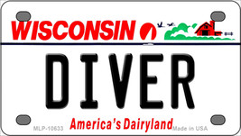 Diver Wisconsin Novelty Mini Metal License Plate Tag - $14.95