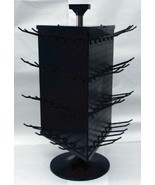 3 Sided Plastic Black Counter Top Peg Board Spinner Rack Display with Hooks - $48.74 CAD