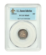 1858-O 10C PCGS MS65 ex: D.L. Hansen - £8,009.03 GBP