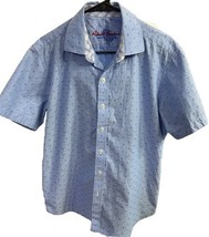 Robert Graham Shirt Mens Large Blue Button Up Classic Fit -Textured Fabr... - $56.81