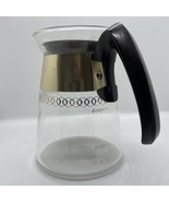 Vintage Corning Glass 4 Cup Coffee Pot Heat proof Carafe Clear Glass - $288.59 MXN