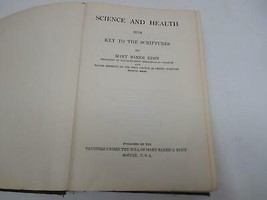 Antique 1875/1906 Religious Book SCIENCE &amp; HEALTH WITH KEY TO THE SCRIPT... - $19.79