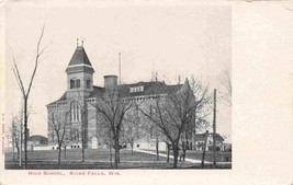 High School River Falls Wisconsin 1905c postcard - $7.43
