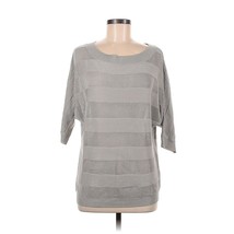 New York &amp; Company Grey Color Block Sweater Blouse Medium NWOT - £11.44 GBP