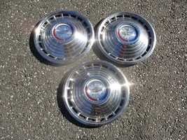 Genuine 1963 Ford Galaxie 14 inch hubcaps wheel covers - £54.87 GBP