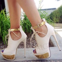 Sandals stiletto heels back zip sandals heel lace up party summer sandalia shoes ladies thumb200