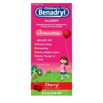 2 Bottles Benadryl Children&#39;s Allergy Relief Liquid *09/2025* Medicine C... - $273.78 MXN