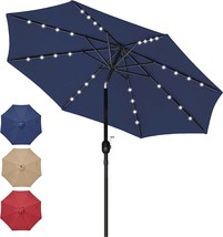 9&#39; Solar Patio Umbrella w/ Lights &amp; Tilt - $106.99