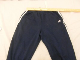 Adult Womens Adidas Athletic Blue White Capri Yoga Polyester Pants Workout 31973 - £11.85 GBP