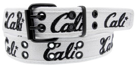 Cali California Republic Double Row Grommet Belt 2 Hole Canvas Web Stud - £7.86 GBP