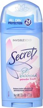 Secret Sheer Dry Anti Perspirant Deodorant Solid Gel Powder Fresh - 2.6 Oz - $14.99