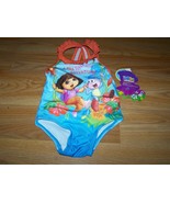 Size 12 Months Dora the Explorer &amp; Boots One Piece Swimsuit Bathing Swim... - £11.15 GBP
