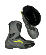 Icon Overlord Motorcycle Street Riding Boots Gray Yellow Men&#39;s Sz 9.5 EUC - $1,505.15 MXN