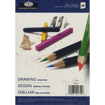 essentials(TM) Drawing Artist Paper Pad 5&quot;X7&quot;-40 Sheets - £14.42 GBP
