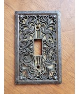 Vintage Filigree 1G Light Switch Cover/Plate Ornate Gold/Brass AmerTac - $188.30 MXN