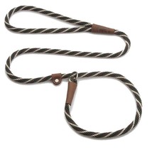 Mendota Slip Lead British Style All In One Collar Leash 3/8 X 6 Mocha - £17.57 GBP