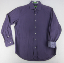 Bristol &amp; Bull Mens Shirt 16-16.5 (L) 34/35 Purple 100% Cotton Flip Cuff... - $17.75