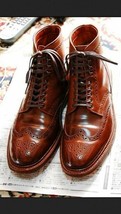 Men&#39;s Brown Brogue Toe Wing Tip High Ankle Genuine Leather Lace Up Boots US 7-16 - £123.99 GBP