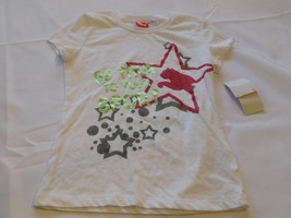Puma girls active T shirt  White PGM27186 M "Be True To Your Sport" NWT *Spot ^^ - $13.89