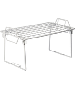 Wire Grid Stacking Shelf Small Metal Rectangular NEW - £19.05 GBP