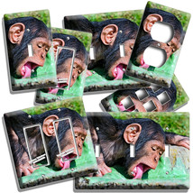 CHIMPANZEE MOKEY WILD CHIMP LIGHT SWITCH OUTLET WALL PLATE ANIMAL ROOM A... - $16.19+