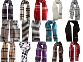 Variety Color Winter 100% Cashmere Wool Wrap Scarf Made in Scotland Scarves - $17.99