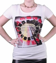 Bench UK Donna Simsbury Crema Grafico Moda T-Shirt BLGA2368 Nwt - £14.95 GBP