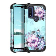 Compatible With Moto G Power 2022 Case,Floral Three Layer Heavy Duty Stu... - £18.08 GBP