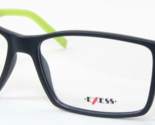 EXESS 41-026 B983 Noir Mat/Vert Citron Lunettes 55-15-145mm Italie - $82.66