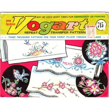 Vintage Vogart Transfer Patterns, 715 Three Treasured Patterns for Tubings - £9.88 GBP