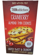 THINaddictives Cranberry Almond Thin Cookies - 20.3oz, Pack of 75 - £18.23 GBP