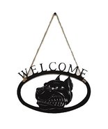 Bookishbunny Unique Mean Dog Welcome Sign Wrought Iron Wall Art Home Dec... - £12.49 GBP+