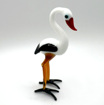 Limited Edition! Murano Glass Handcrafted Unique Lovely Stork Figurine B... - £29.33 GBP
