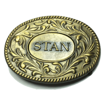 Belt Buckle Name STAN Spell Out The Kinney Co. 1977 Vintage - £17.18 GBP