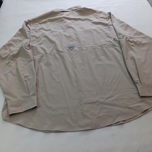 Columbia Omni-Shade FM7253 Men's 2XL Beige Vented Button Front Long Sleeve Shirt image 2