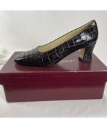 Etienne Aigner Shoes Heels Size 8.5 Gator Tobacco Brown With Box Float C... - $231.52 MXN