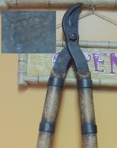 Antique Pruning Shears 26&quot; Corona Hawley oak handle iron blade fitting p... - $60.06 CAD
