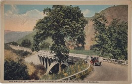 The Rincon California Coast Highway, Ventura, Santa Barbara, vtg. postcard 1921 - £9.36 GBP