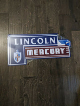 25&quot; Lincoln Mercury CAR  3d cutout retro USA STEEL plate display ad Sign - $74.25