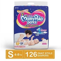 MamyPoko Pants Extra Absorb Diaper Monthly Jumbo Pack, Small, 126 Diapers - £61.37 GBP