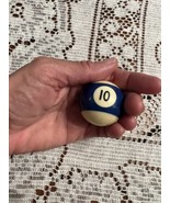 Replacement Mini Ballard Pool Ball 1.5&quot; Ball Number #10 Blue Stripe Small - £2.13 GBP