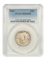 1924 25C PCGS MS64FH - £793.79 GBP