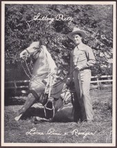 Hal Lone Pine &amp; Horse Ranger Vintage 8x10 Photo - 1940s RCA Country Singer - £22.35 GBP