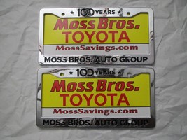 Pair of 2X 100 Years Mossy Toyota License Plate Frame Dealership Plastic - $26.84