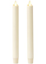 Flameless Candles Unscented Waxdipped Taper Ivory  - £106.64 GBP