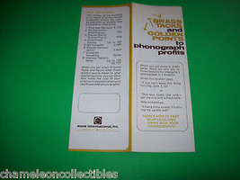 BRASS TACKS &amp; GOLDEN..By ROWE AMI ORIGINAL JUKEBOX PHONO SALES FLYER BRO... - $19.80