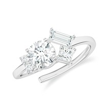 Kicky and Perky 925 Sterling Silver Moissanite Five Stone Ring Jewelry F... - $1,233.55 MXN