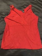 Lane Bryant Red Ribbed Sleeveless Top 18/20W Ring Strap Knit Plus Size P... - $356.70 MXN