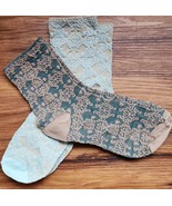 Two (2) Pair ~ Textured ~ Geometric Pattern ~ Two Tone Color ~ Ankle/Cre... - $282.30 MXN