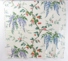 Schumacher Wisteria Vine Ivory Multicolor 28 x 26 Fabric Sample - $70.00